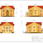 Фасады коттеджа курсовой проект по архитектуре УГНТУ