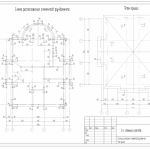 План свайных фундаментов, план крыши