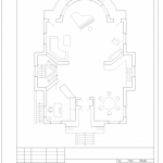 Планировка 1-го этажа коттеджа